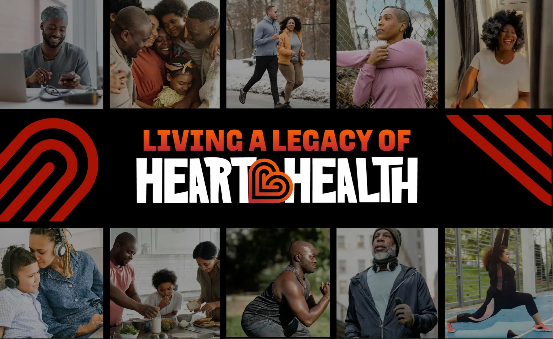 Living a legacy of heart health image collage